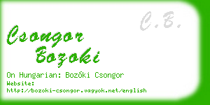 csongor bozoki business card