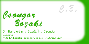 csongor bozoki business card